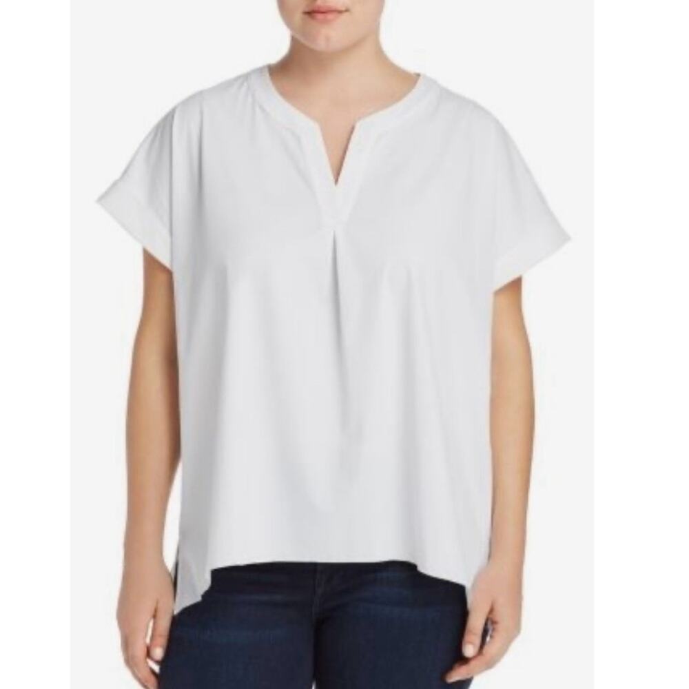 Lyssé Alessia White Button-Back Top size Small